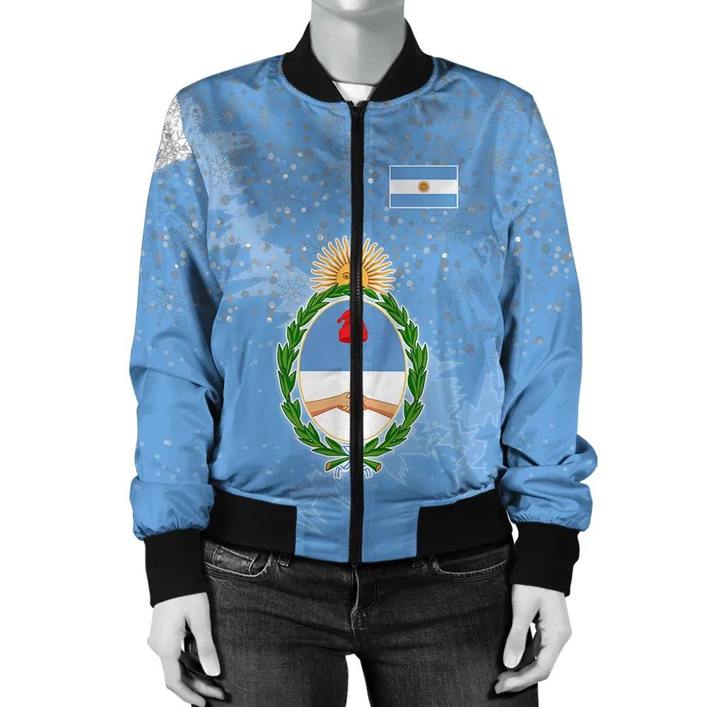 argentina-of-the-congo-christmas-coat-of-arms-women-bomber-jacket-x-style