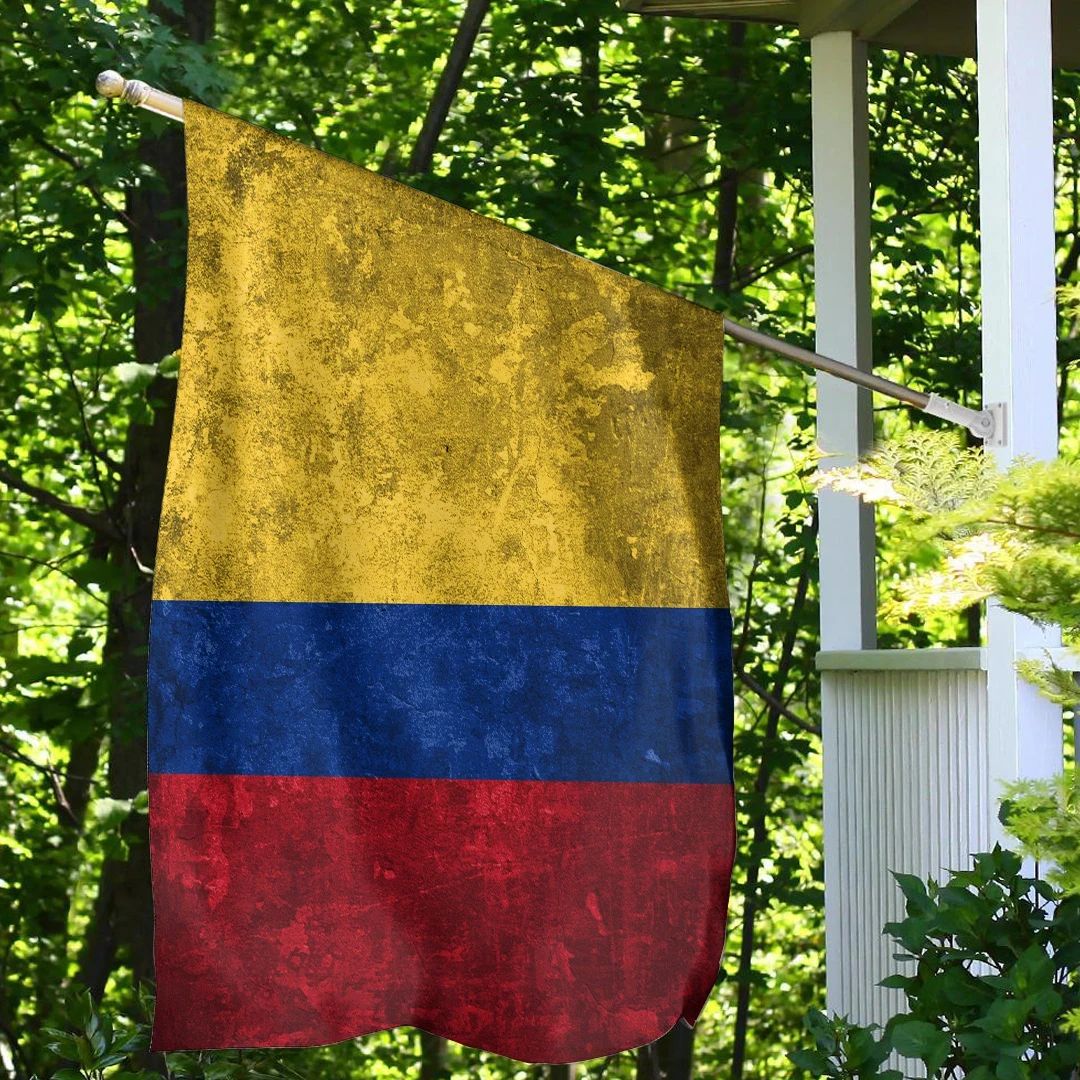 Colombia  Garden Flag House Flag (Grunge Style) RLT7 - Wonder Print Shop