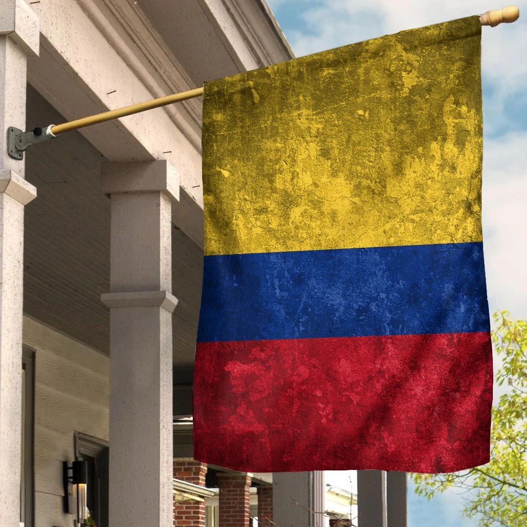 Colombia  Garden Flag House Flag (Grunge Style) RLT7 - Wonder Print Shop