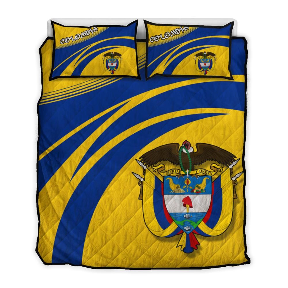 colombia-coat-of-arms-quilt-bed-set-cricket