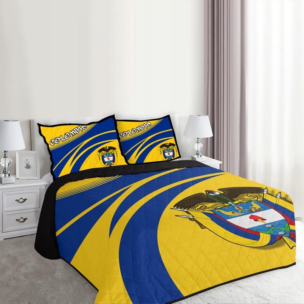 Colombia Coat Of Arms Quilt Bed Set Cricket RLT7 - Wonder Print Shop