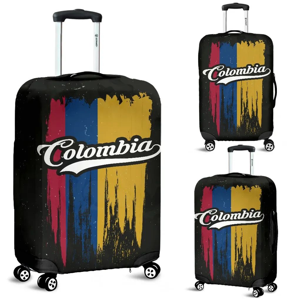 Colombia Vintage Flag Luggage Cover RLT7 - Wonder Print Shop
