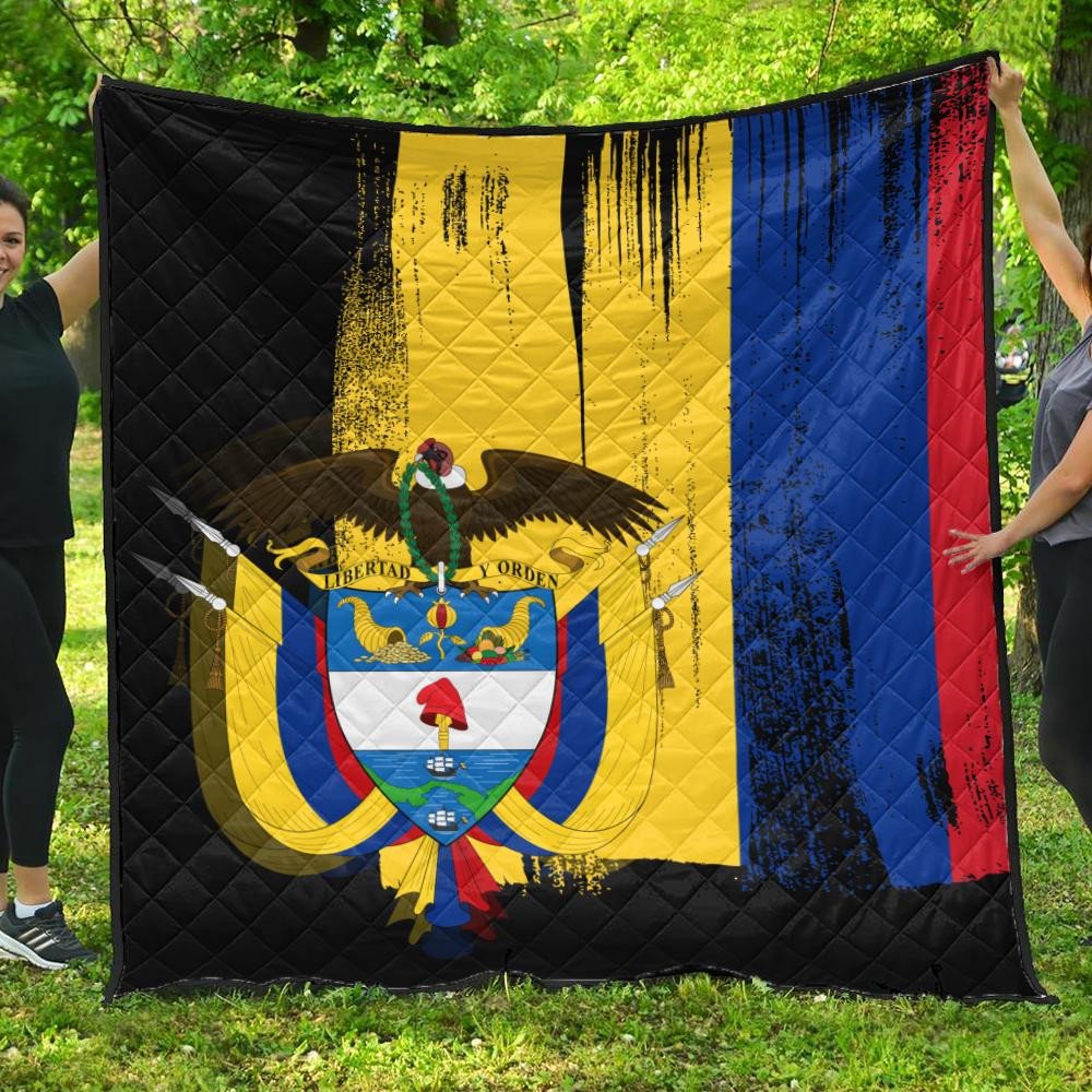 Colombia Flag Premium Quilt Flag Style RLT7 - Wonder Print Shop