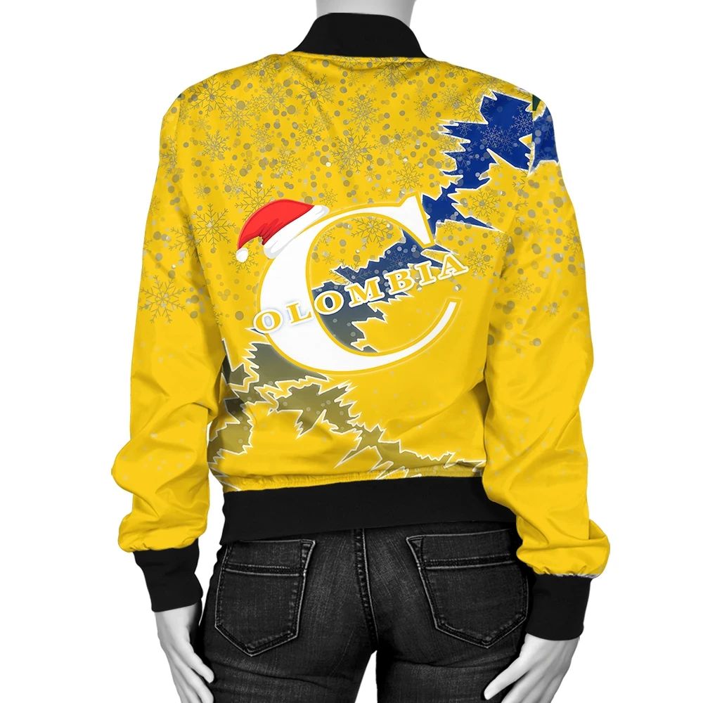 Colombia Christmas Coat Of Arms Women Bomber Jacket X Style RLT7 - Wonder Print Shop