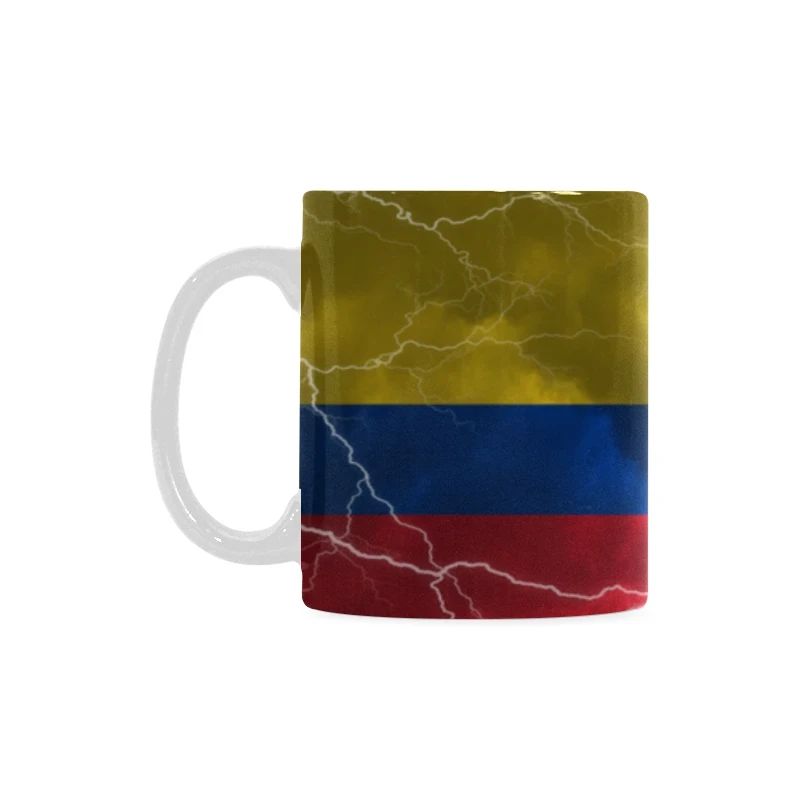 colombia-grunge-flag-lightning-white-mug