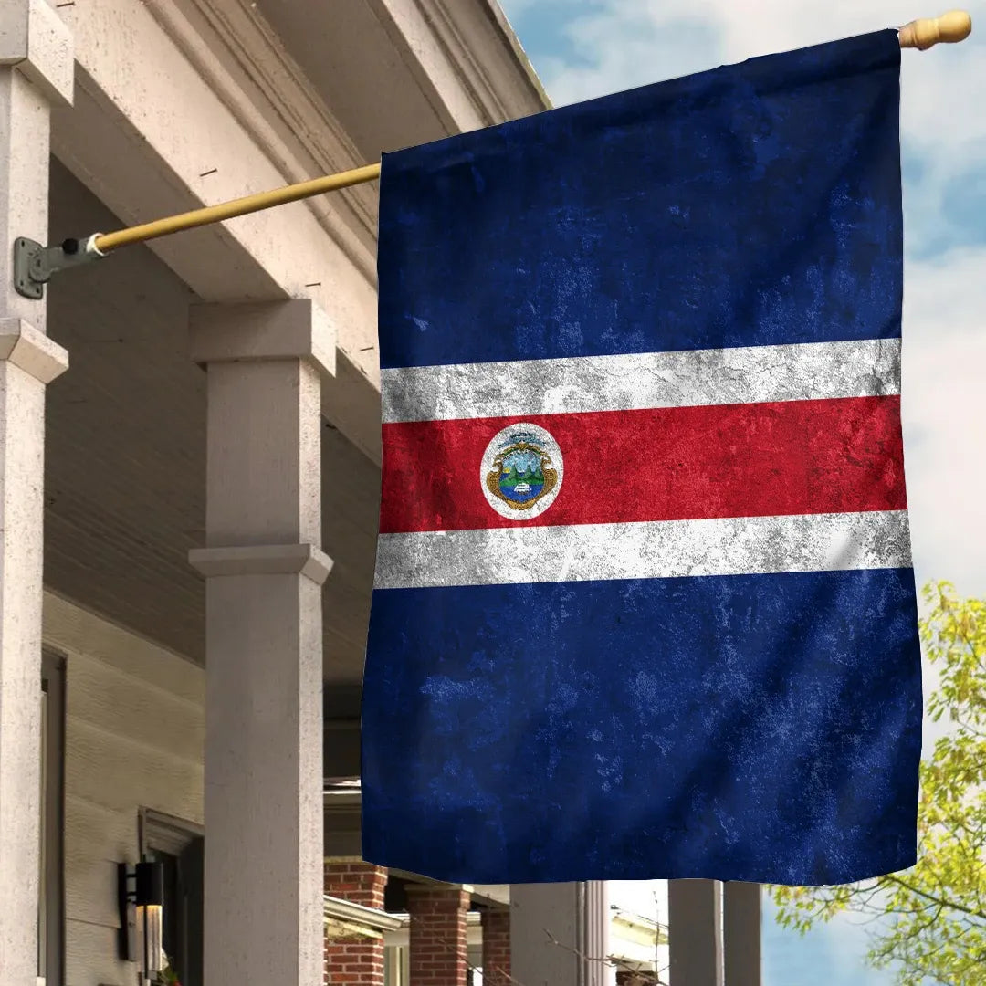 COSTA RICA  Garden Flag House Flag (Grunge Style) RLT13 - Wonder Print Shop