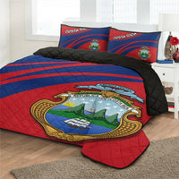 Costa Rica Coat Of Arms Quilt Bed Set Cricket RLT13 - Wonder Print Shop