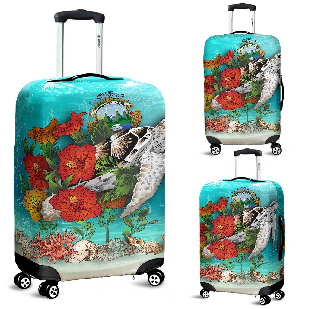 Costa Rica Luggage Covers Ocean Turtle Hibiscus RLT13 - Wonder Print Shop
