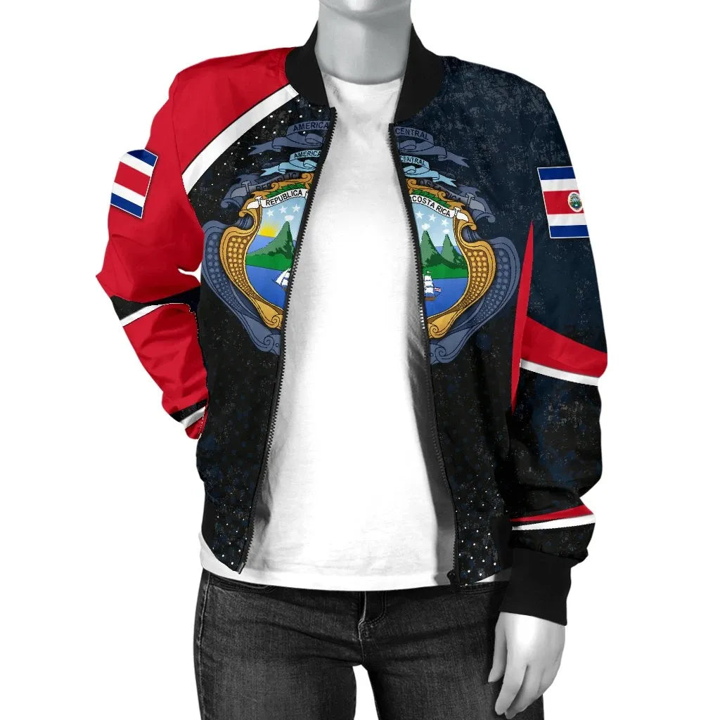 Costa Rica Women's Bomber Jacket Costa Rica Spirit RLT13 - Wonder Print Shop