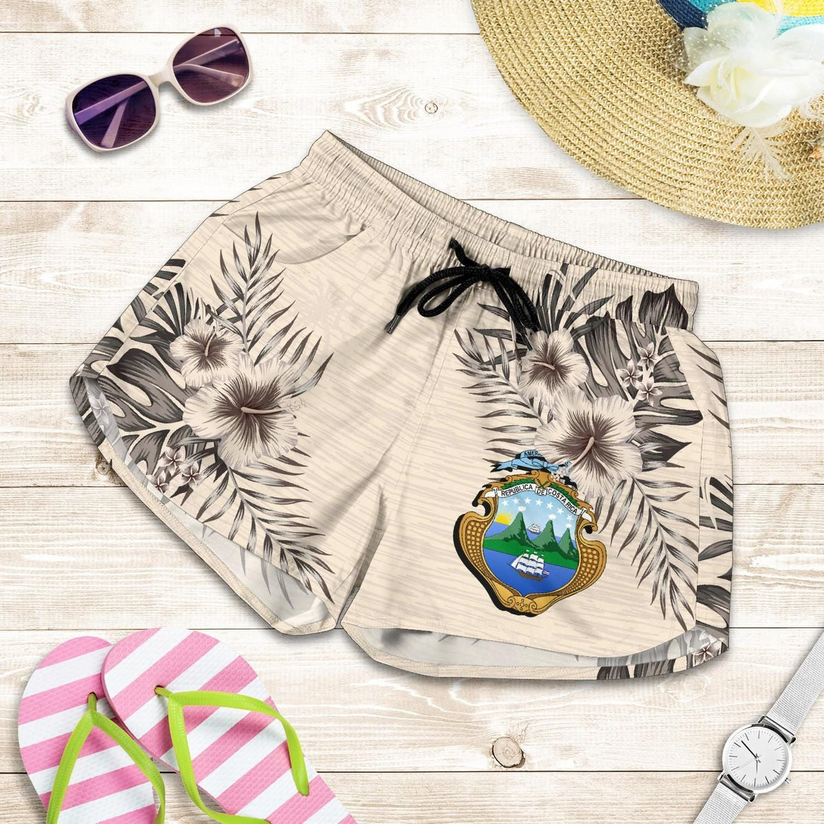 costa-rica-women-short-the-beige-hibiscus