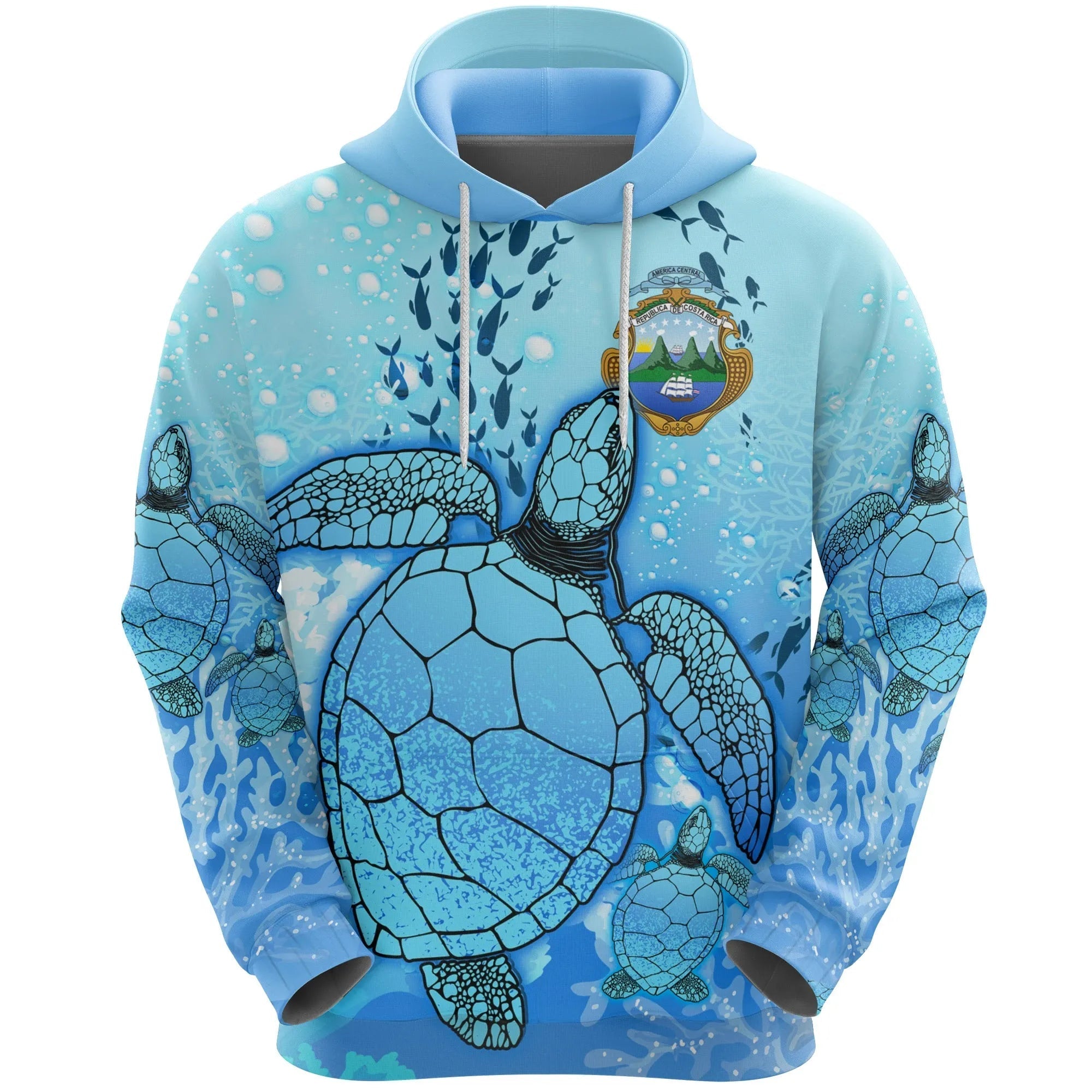 Costa Rica Hoodie Ocean Life RLT13 - Wonder Print Shop