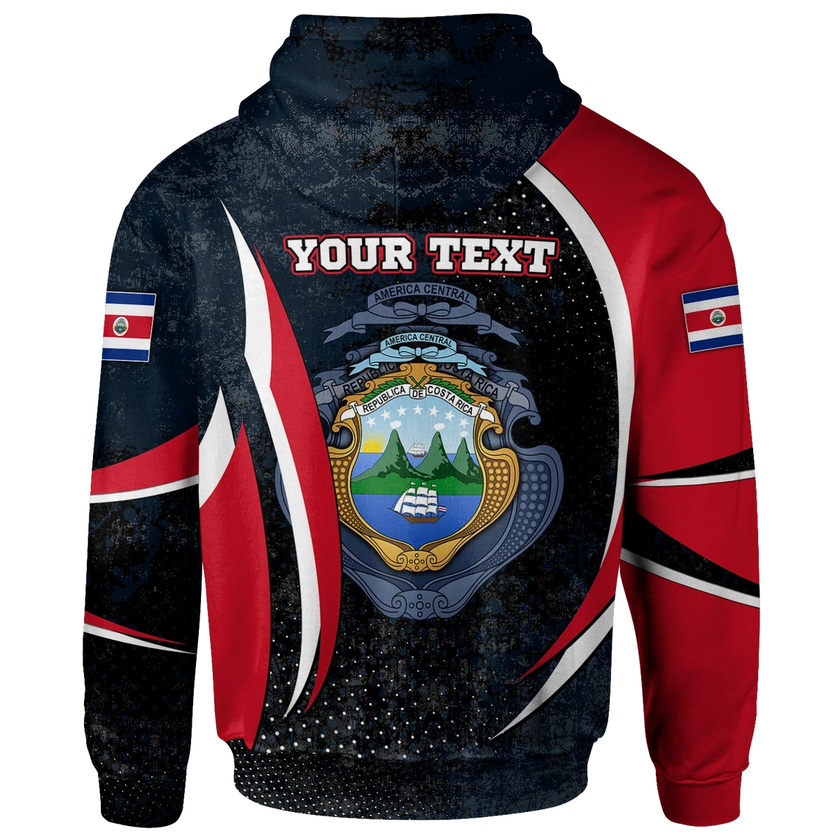 Costa Rica Personalised Hoodie Costa Rica Spirit RLT13 - Wonder Print Shop