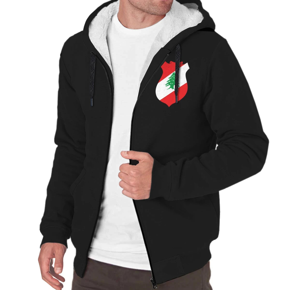 Lebanon Sherpa Hoodie Women's/Men's RLT6 - Wonder Print Shop