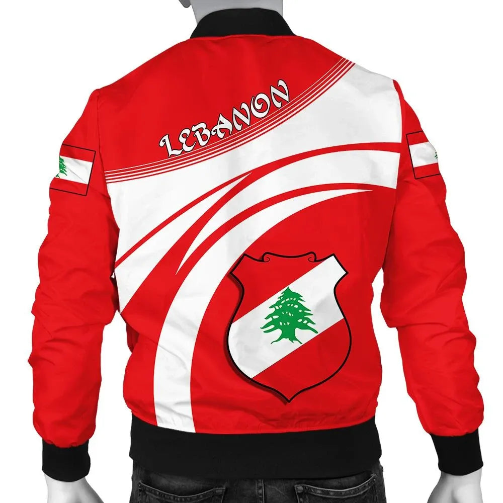 Lebanon Coat Of Arms Men Bomber Jacket Sticket RLT6 - Wonder Print Shop