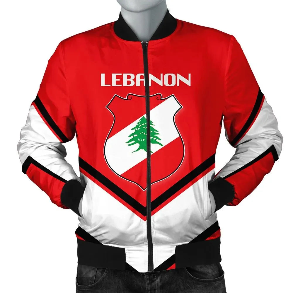 Lebanon Coat Of Arms Men Bomber Jacket Lucian Style RLT6 - Wonder Print Shop