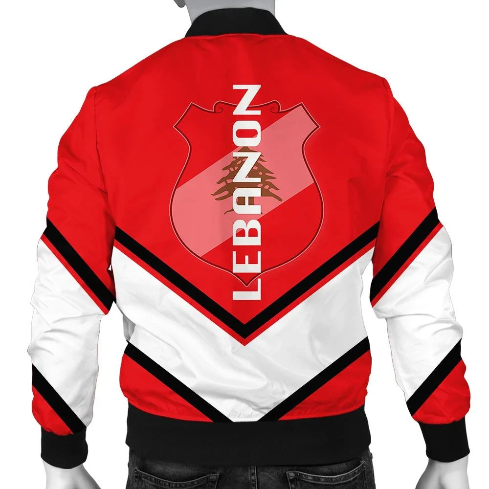 Lebanon Coat Of Arms Men Bomber Jacket Lucian Style RLT6 - Wonder Print Shop