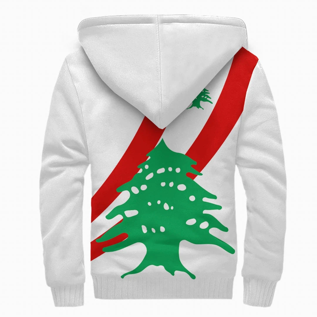 Lebanon Special Flag Sherpa Hoodie RLT6 - Wonder Print Shop