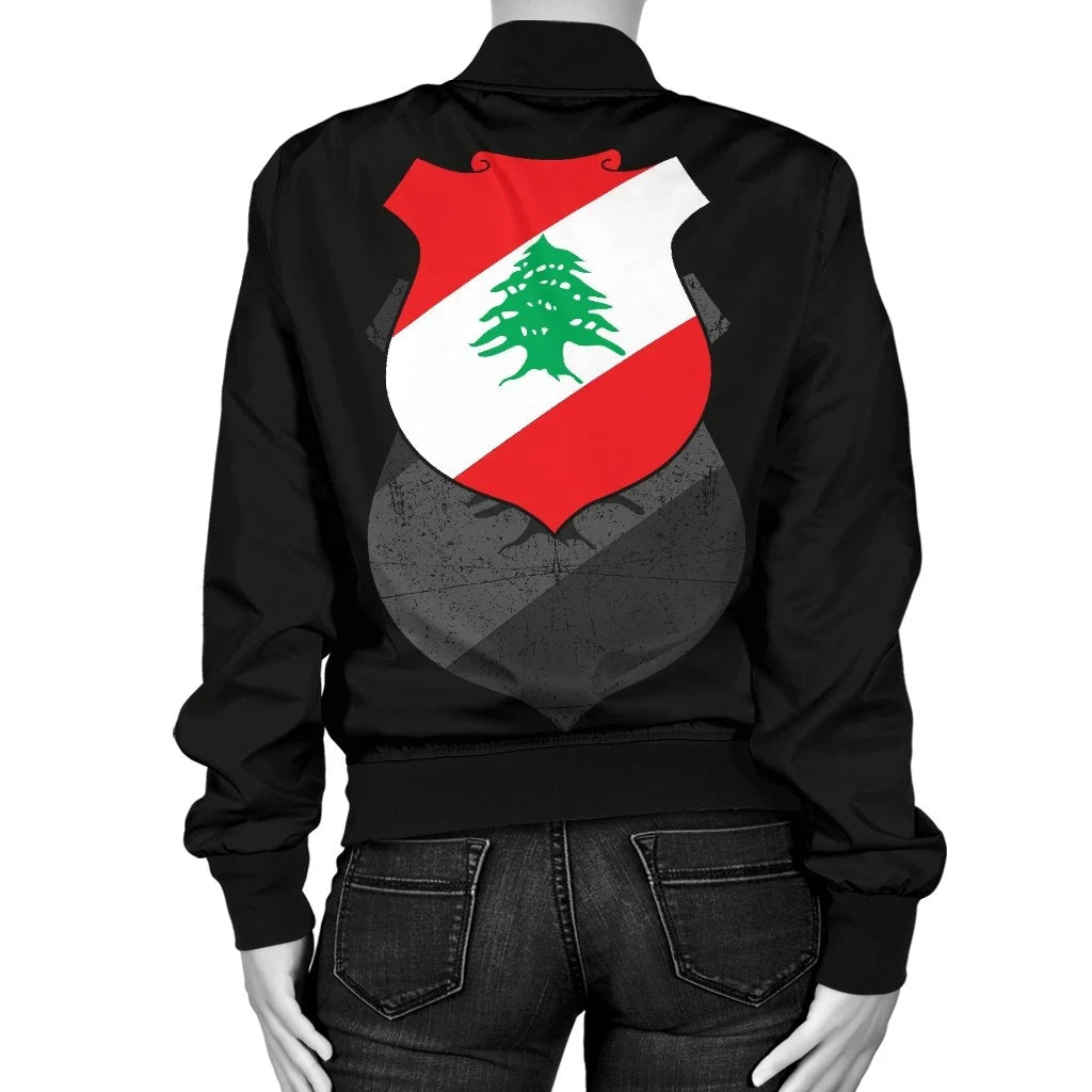 Lebanon Women's Bomber Jacket RLT6 - Wonder Print Shop