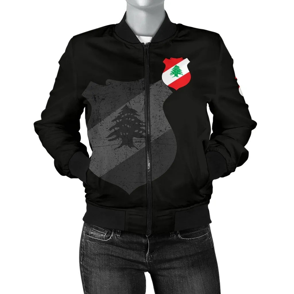 Lebanon Women's Bomber Jacket RLT6 - Wonder Print Shop