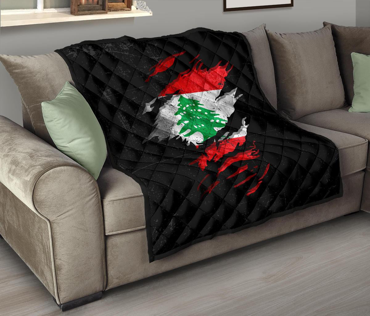 Lebanon In Me Premium Quilt - Special Grunge Style RLT6 - Wonder Print Shop