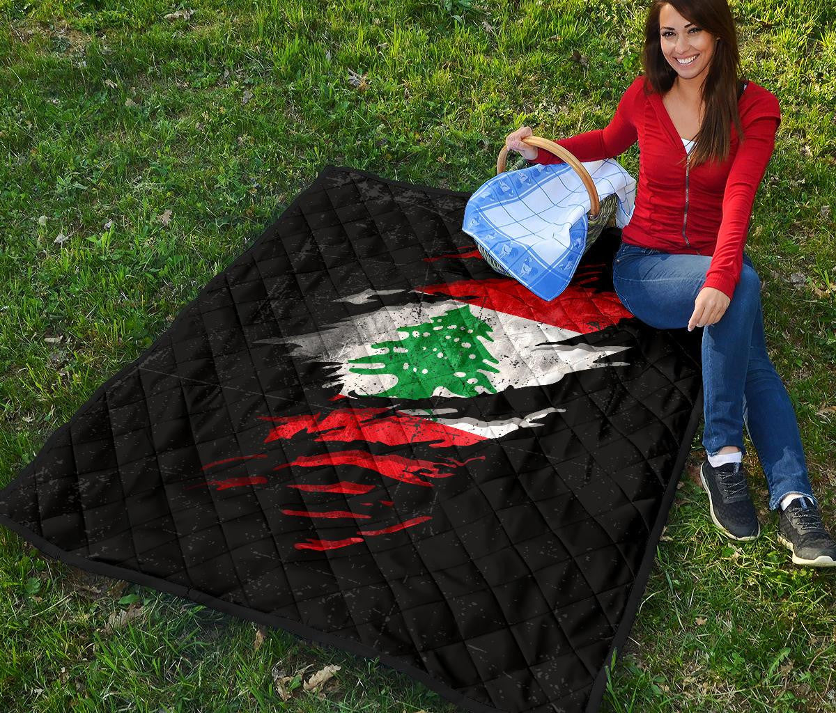 Lebanon In Me Premium Quilt - Special Grunge Style RLT6 - Wonder Print Shop