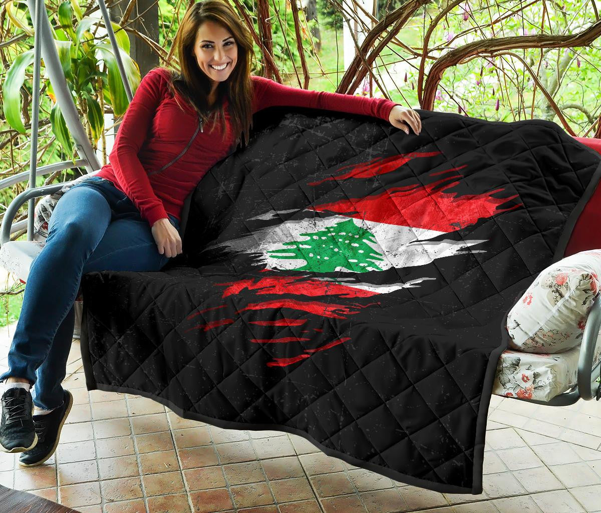 Lebanon In Me Premium Quilt - Special Grunge Style RLT6 - Wonder Print Shop