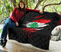 Lebanon In Me Premium Quilt - Special Grunge Style RLT6 - Wonder Print Shop