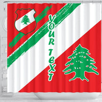 lebanon-personalised-shower-curtain-lebanon-flag-polygon-style24