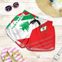 lebanon-personalised-womens-shorts-lebanon-flag-polygon-style24