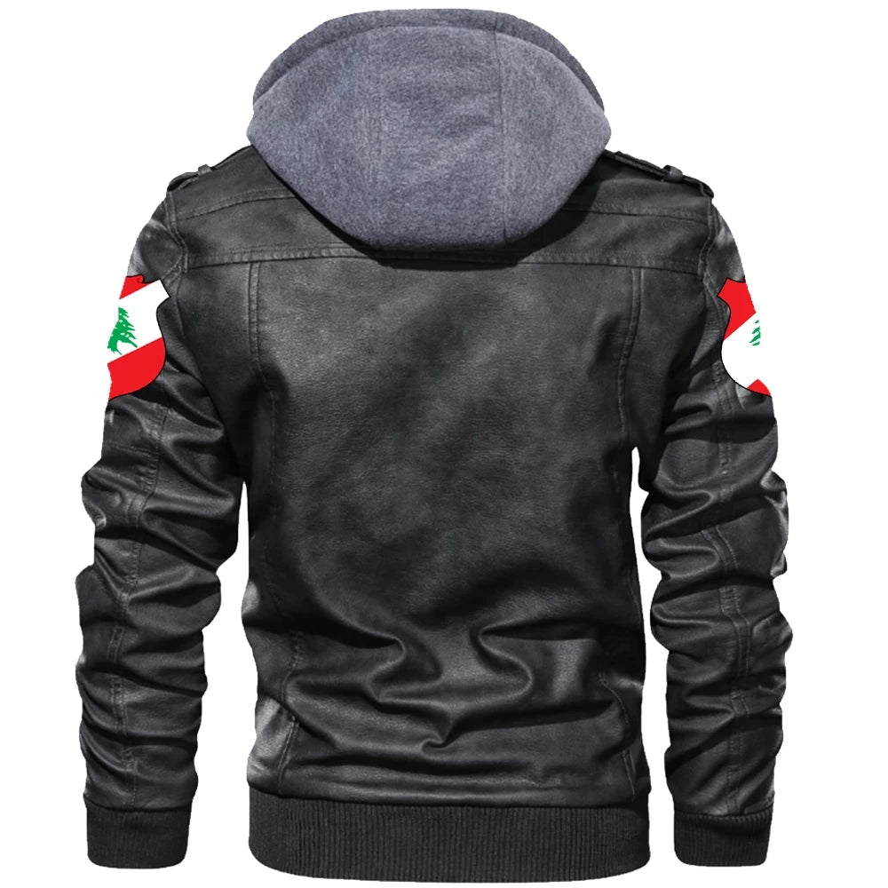 Lebanon Zipper Leather Jacket RLT6 - Wonder Print Shop