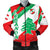 Lebanon Personalised Men's Bomber Jacket - Lebanon Flag Polygon Style24 RLT6 - Wonder Print Shop
