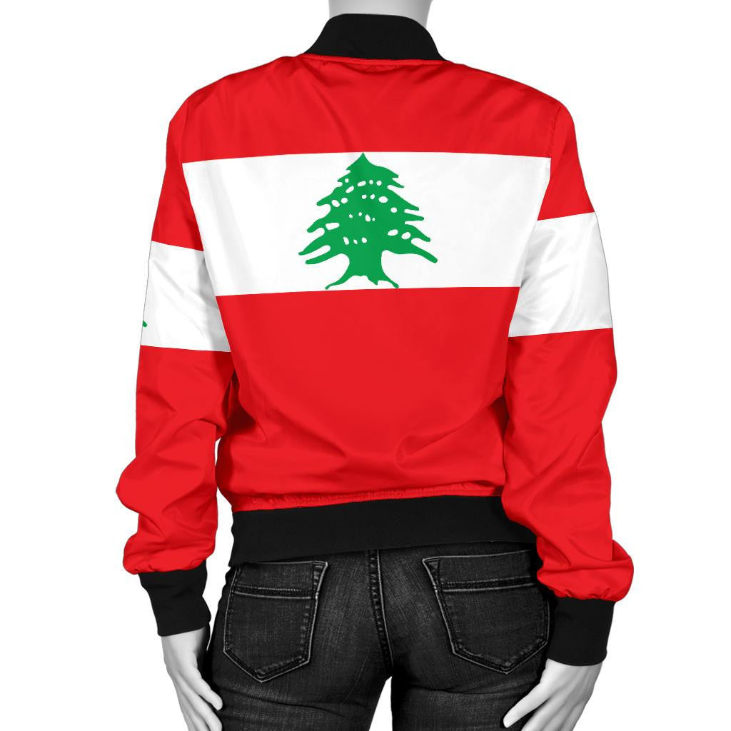 Lebanon Women's Bomber Jacket Original Flag RLT6 - Wonder Print Shop
