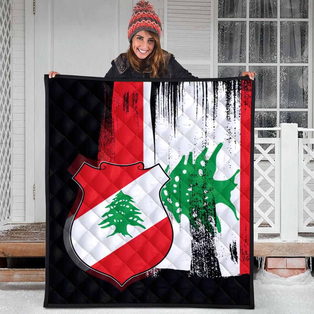Lebanon Flag Premium Quilt Flag Style4 RLT6 - Wonder Print Shop
