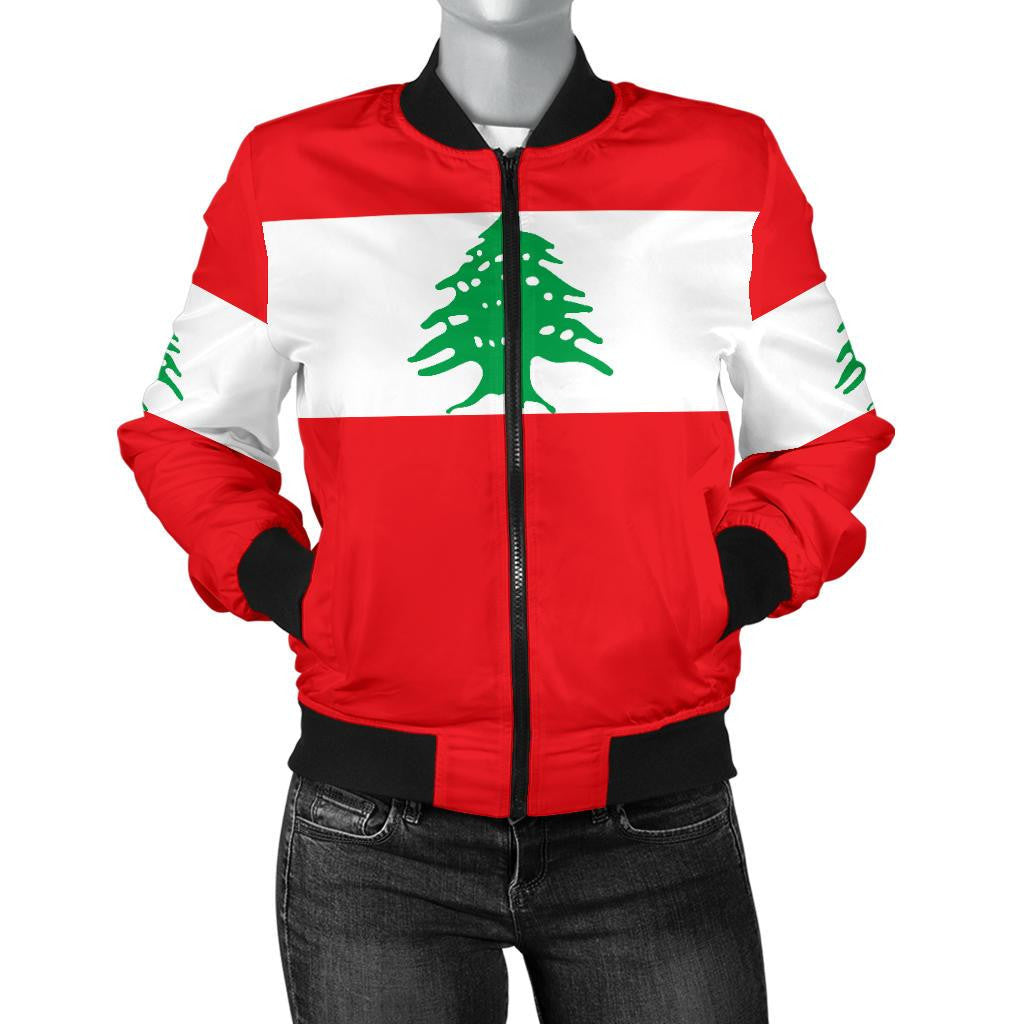 Lebanon Women's Bomber Jacket Original Flag RLT6 - Wonder Print Shop