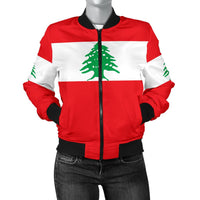 Lebanon Women's Bomber Jacket Original Flag RLT6 - Wonder Print Shop