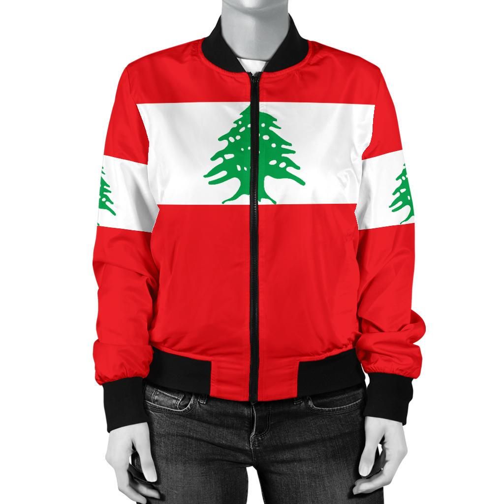 Lebanon Women's Bomber Jacket Original Flag RLT6 - Wonder Print Shop
