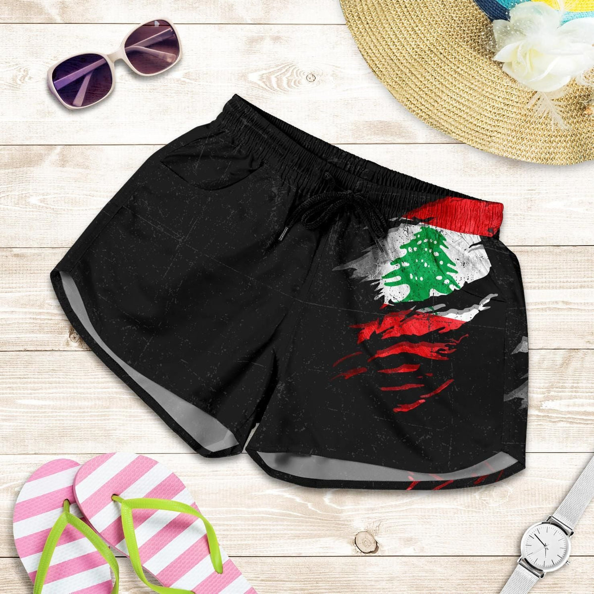 lebanon-in-me-all-over-print-womens-shorts-special-grunge-style