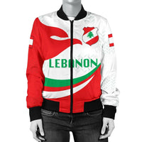 Lebanon Women Bomber Jacket Proud Version RLT6 - Wonder Print Shop
