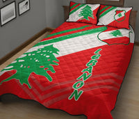 Lebanon Quilt Bed Set - Lebanon Flag Polygon Style24 RLT6 - Wonder Print Shop