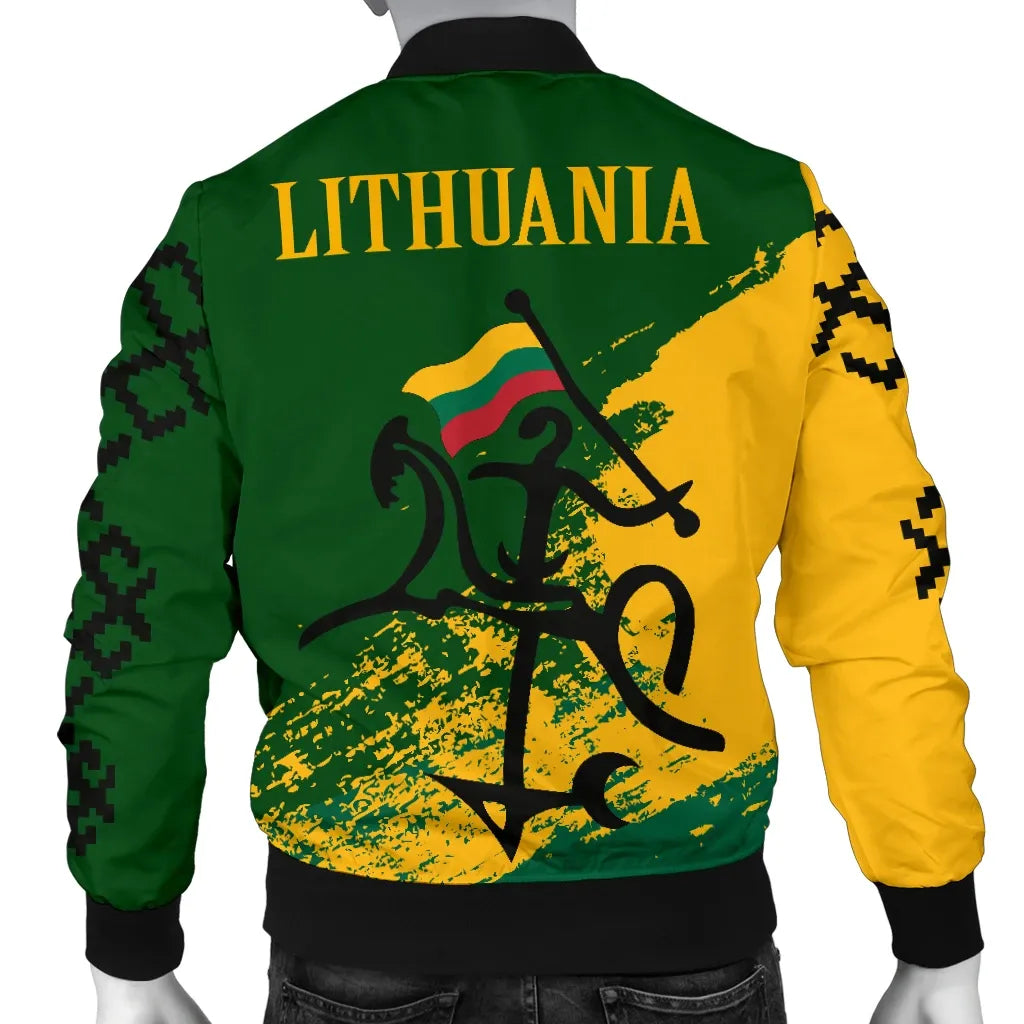 Lithuania Men's Bomber Jacket - Lithuanian Tattoo RLT6 - Wonder Print Shop