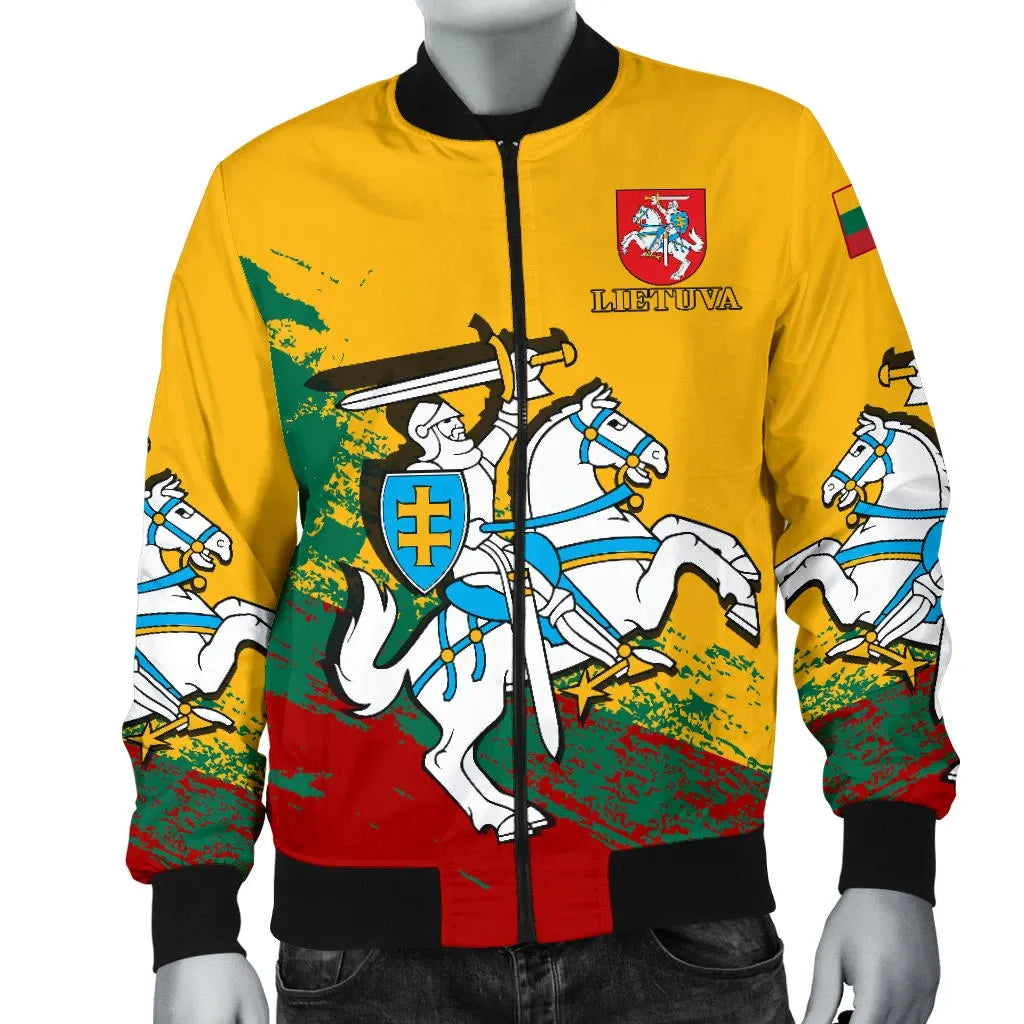 (Lietuva) Lithuania Special Men's Bomber Jacket RLT6 - Wonder Print Shop