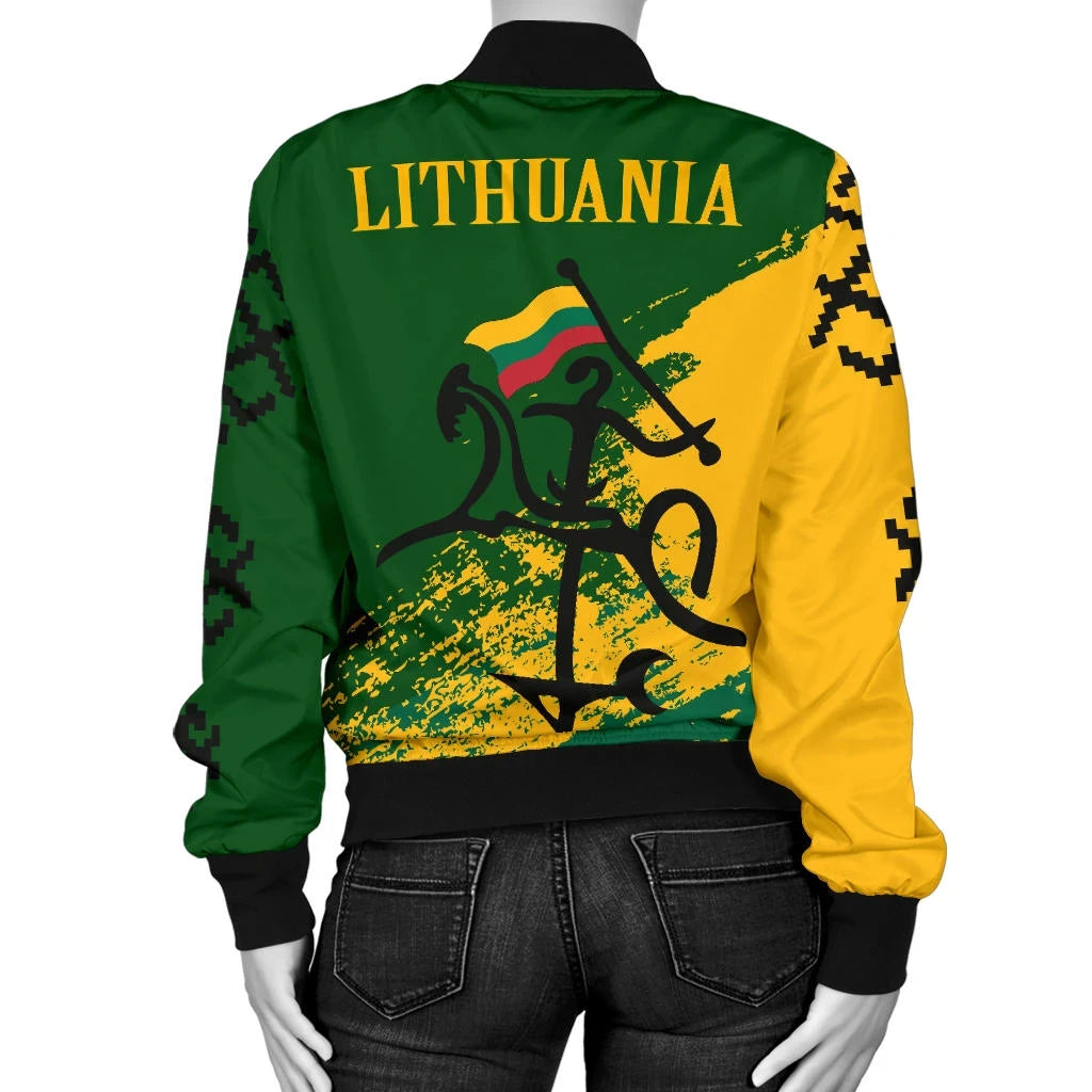 Lithuania Women's Bomber Jacket - Lithuanian Tattoo RLT6 - Wonder Print Shop