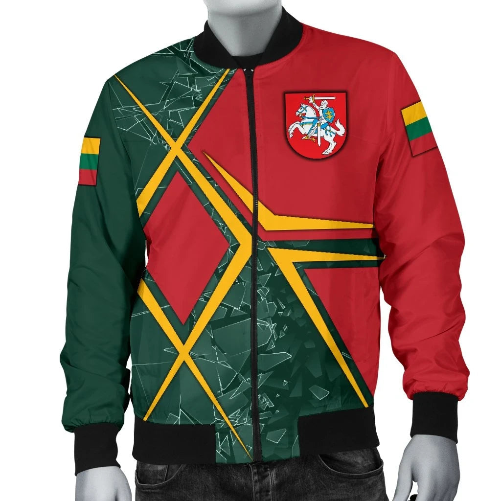 Lithuania Men's Bomber Jacket - Lithuania Legend RLT6 - Wonder Print Shop