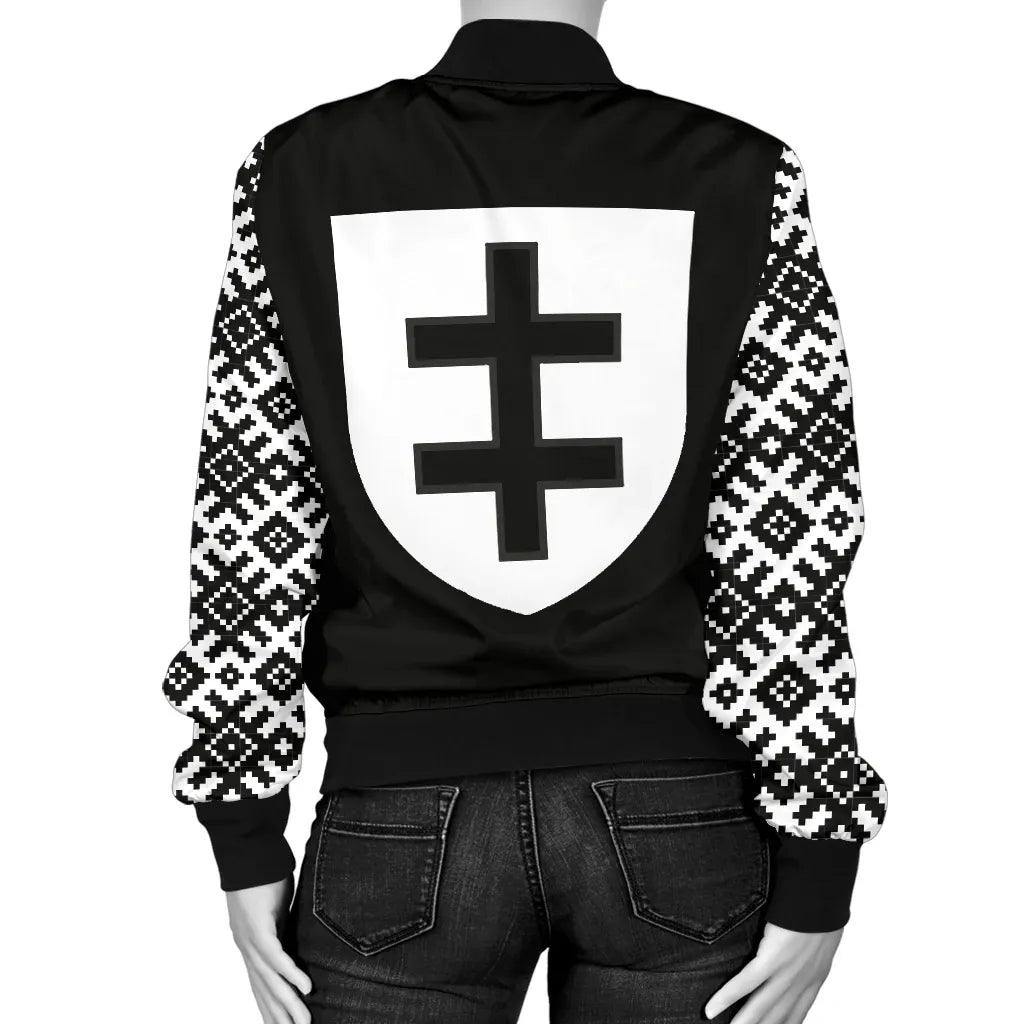 Lithuania Vytis Pattern Women's Bomber Jacket RLT6 - Wonder Print Shop
