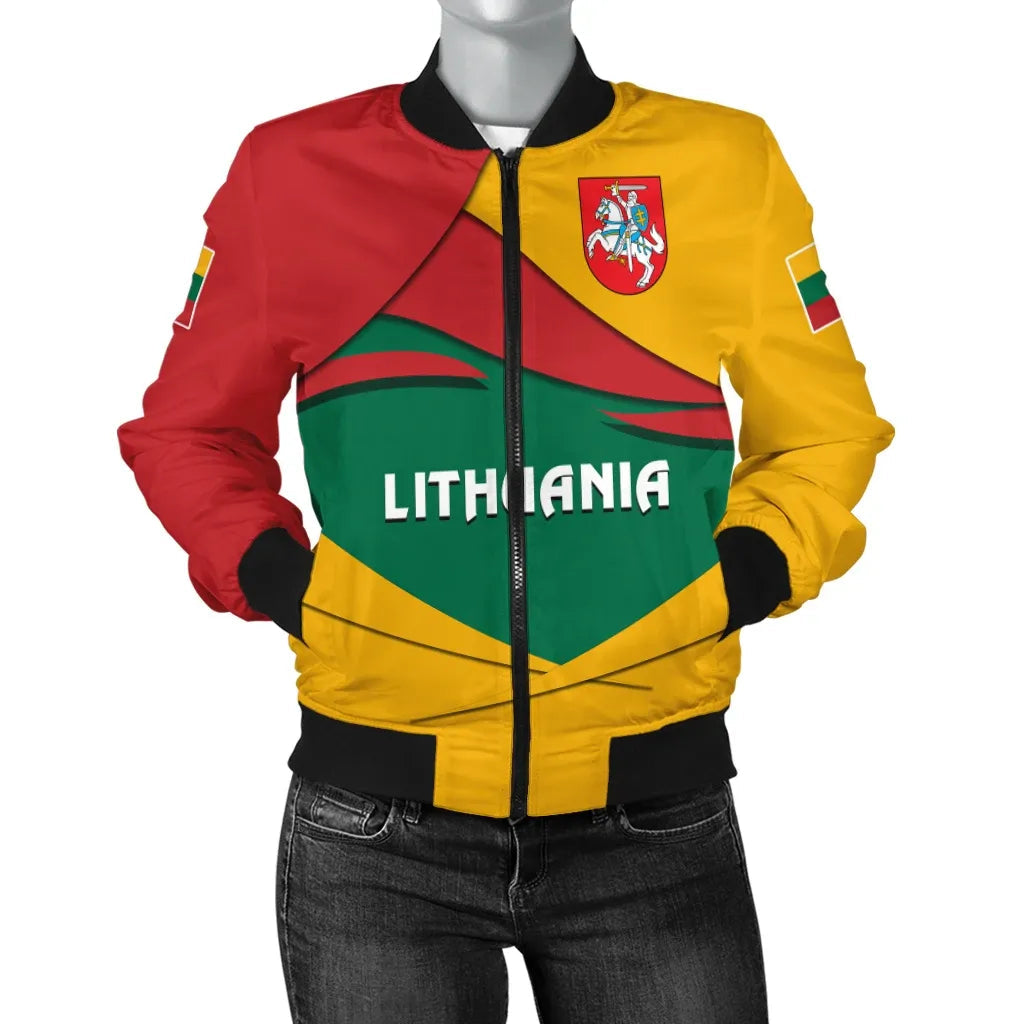 Lithuania Women's Bomber Jacket - Lithuania Pride RLT6 - Wonder Print Shop