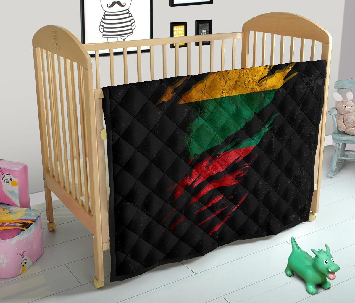 Lithuania in Me Quilt - Special Grunge Style RLT6 - Wonder Print Shop