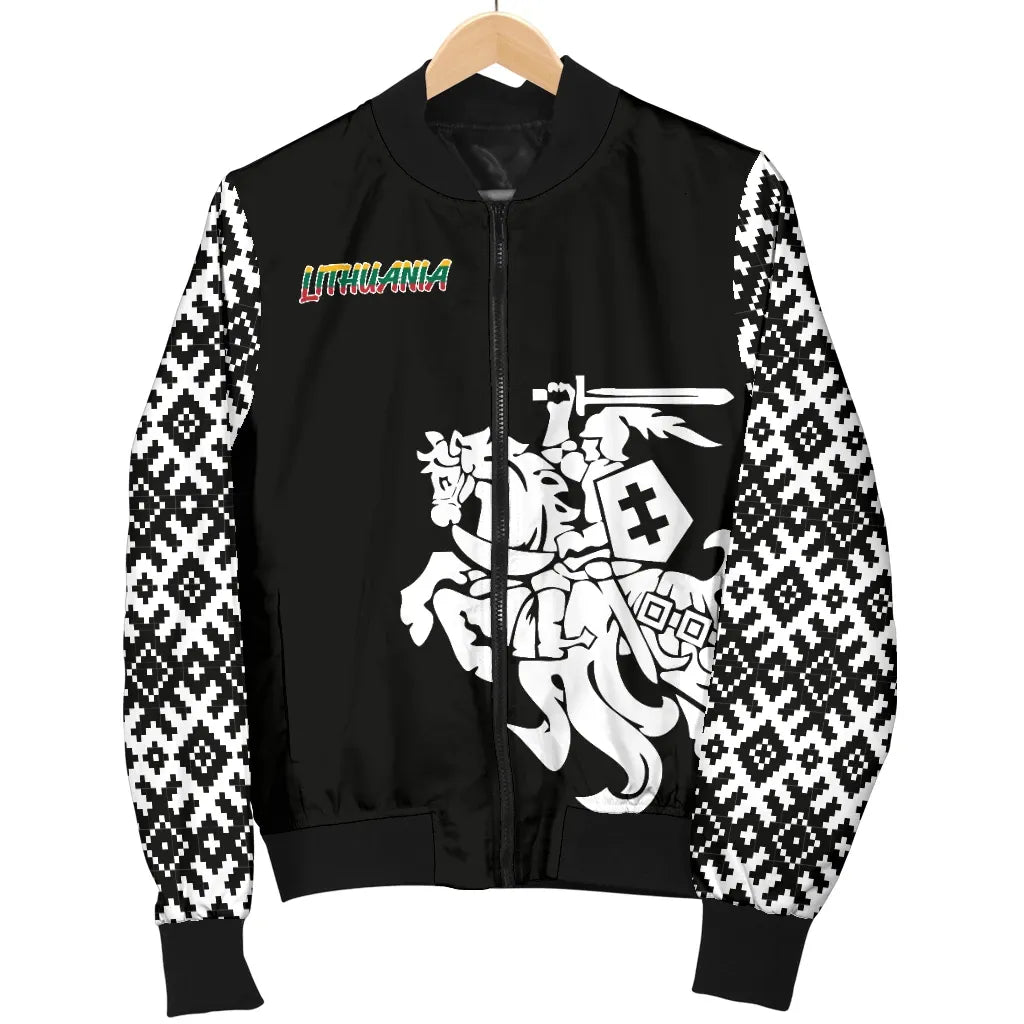 Lithuania Vytis Pattern Women's Bomber Jacket RLT6 - Wonder Print Shop