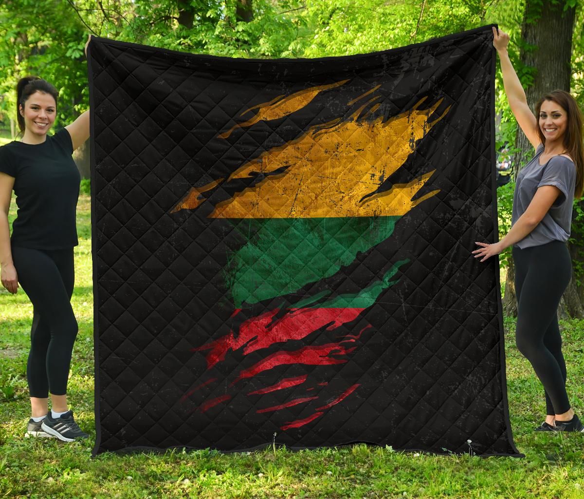 Lithuania in Me Quilt - Special Grunge Style RLT6 - Wonder Print Shop
