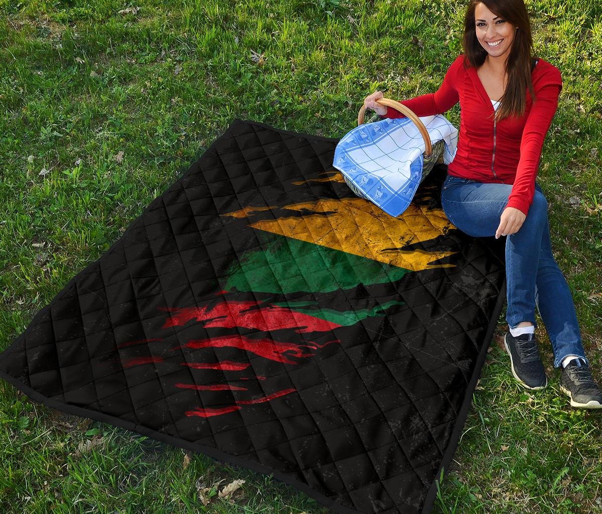Lithuania in Me Quilt - Special Grunge Style RLT6 - Wonder Print Shop