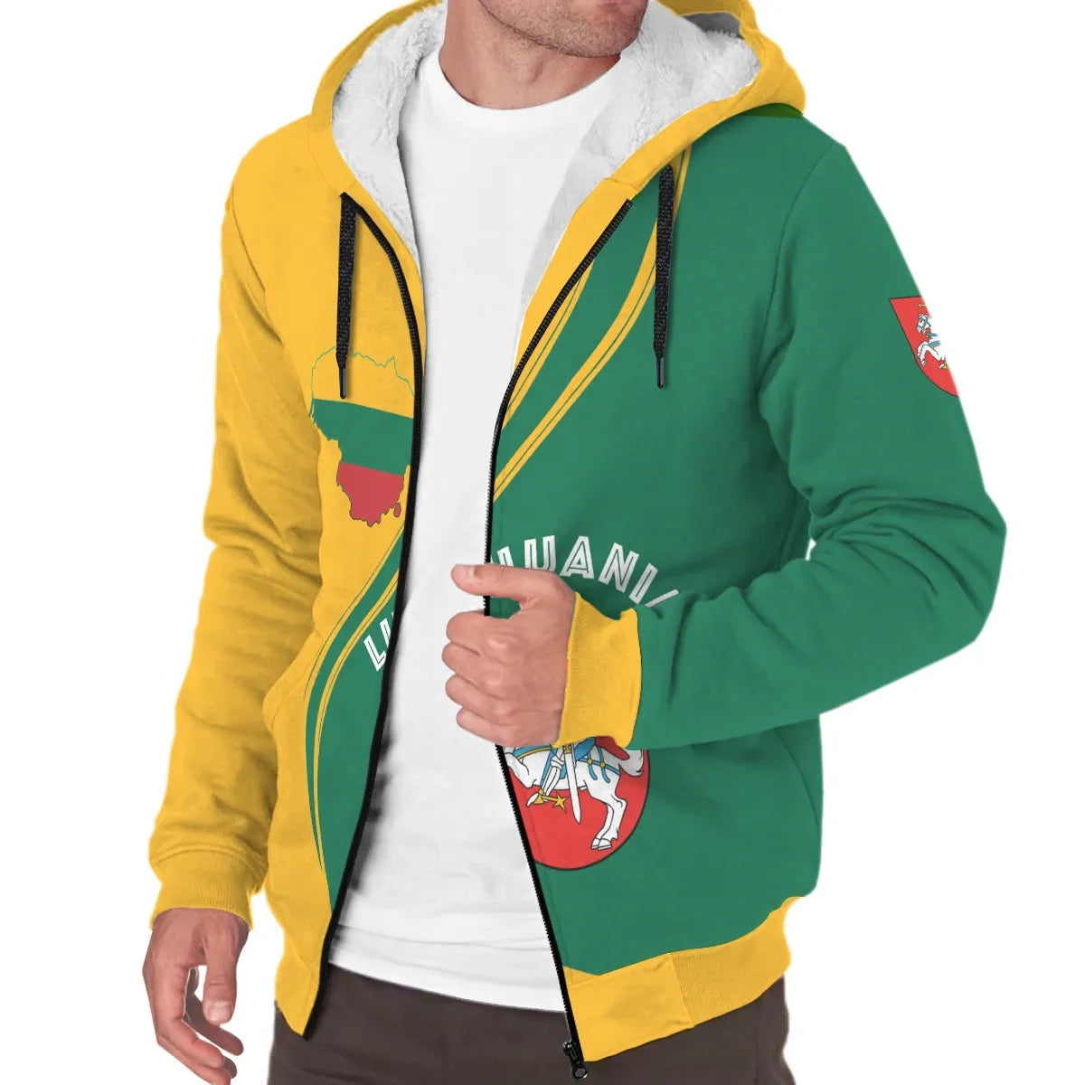 Lithuania Sherpa Hoodie - Generation RLT6 - Wonder Print Shop